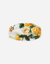 Yellow rose-print poplin bandanna - | Dolce & Gabbana