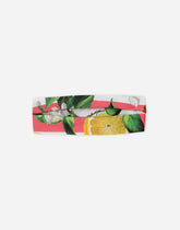 Poplin bandanna with lemon and cherry print - | Dolce & Gabbana