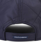 Quilted nylon baseball cap with plate - | Dolce & Gabbana