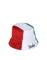 Satin bucket hat with DG logo patch - | Dolce & Gabbana