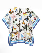 Batiste caftan with butterfly print - | Dolce & Gabbana