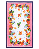 Hydrangea-print terrycloth beach towel - | Dolce & Gabbana