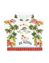 Terry cloth bathrobe with Hawaiian print - | Dolce & Gabbana
