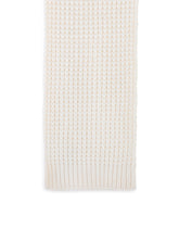 Basketweave-stitch scarf with DG logo patch - | Dolce & Gabbana