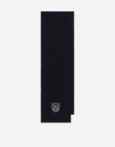 Knit scarf with crest patch - | Dolce & Gabbana