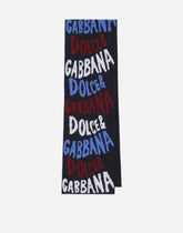 Wool jacquard scarf with Dolce&Gabbana logo - | Dolce & Gabbana