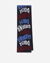 Wool jacquard scarf with Dolce&Gabbana logo - | Dolce & Gabbana