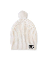 Basketweave-stitch hat with DG logo patch - | Dolce & Gabbana