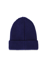 Ribbed knit hat with logo label - | Dolce & Gabbana