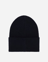 Knit hat with crest patch - | Dolce & Gabbana