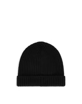 Fisherman’s rib knit hat with logo embroidery - | Dolce & Gabbana