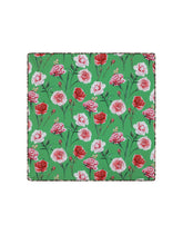 Leopard and carnation-print jersey blanket - | Dolce & Gabbana