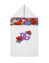 Jersey sleep sack with floral and DG print - | Dolce & Gabbana