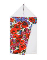 Jersey sleep sack with floral and DG print - | Dolce & Gabbana
