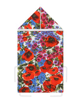 Jersey sleep sack with floral and DG print - | Dolce & Gabbana