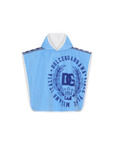 Terrycloth bathrobe with DG laurel logo - | Dolce & Gabbana