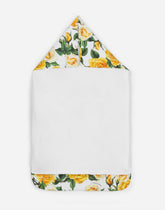 Jersey sleep sack with yellow rose print - | Dolce & Gabbana