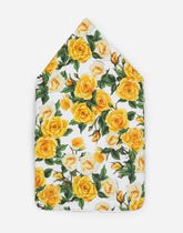 Jersey sleep sack with yellow rose print - | Dolce & Gabbana
