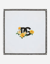 Jersey blanket with yellow rose print - | Dolce & Gabbana