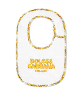 2-bib gift set in yellow majolica-print jersey - | Dolce & Gabbana