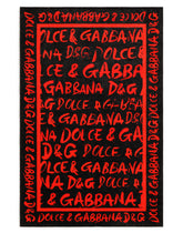Logo-print cotton beach towel with pouch - | Dolce & Gabbana
