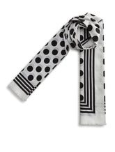 Beach pareo in cotton with DG and dotted print - | Dolce & Gabbana