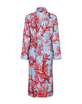 Coral-print cotton bathrobe - | Dolce & Gabbana