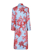 Coral-print cotton bathrobe - | Dolce & Gabbana