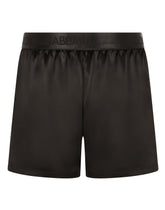 Silk shorts with DG logo and sleep mask - | Dolce & Gabbana