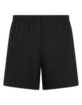 Long cotton boxers with branded plate - | Dolce & Gabbana
