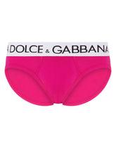 Mid-rise briefs in two-way stretch cotton - | Dolce & Gabbana
