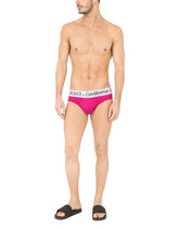 Mid-rise briefs in two-way stretch cotton - | Dolce & Gabbana