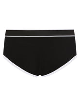 Fine-rib cotton Brando briefs with DG patch - | Dolce & Gabbana