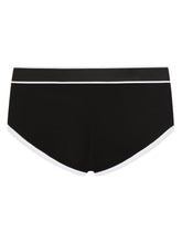 Fine-rib cotton Brando briefs with DG patch - | Dolce & Gabbana