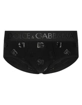 Two-way stretch jersey Brando briefs with DG logo - | Dolce & Gabbana