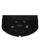 Two-way stretch jersey Brando briefs with DG logo - | Dolce & Gabbana
