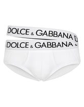 Two-way-stretch jersey Brando briefs with double waistband - | Dolce & Gabbana