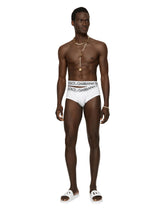 Two-way-stretch jersey Brando briefs with double waistband - | Dolce & Gabbana