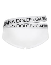 Two-way-stretch jersey Brando briefs with double waistband - | Dolce & Gabbana