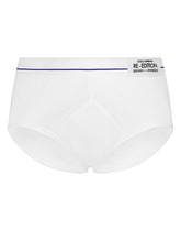 Fine-rib cotton Brando briefs with Re-Edition label - | Dolce & Gabbana