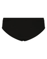 Mid-rise two-way stretch jersey briefs with logo label - | Dolce & Gabbana
