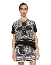 Short swim trunks with bandanna print - | Dolce & Gabbana