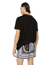 Short swim trunks with bandanna print - | Dolce & Gabbana