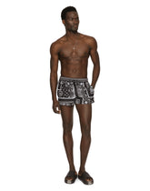 Short swim trunks with bandanna print - | Dolce & Gabbana