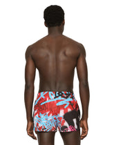 Short swim trunks with spray-paint graffiti print - | Dolce & Gabbana