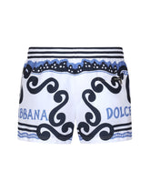 Swim shorts with Marina print - | Dolce & Gabbana
