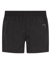 Short swim trunks in hydro-sensitive fabric with logo print - | Dolce & Gabbana