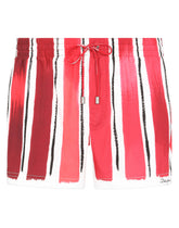 Short swim trunks with brushstroke print - | Dolce & Gabbana
