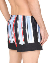 Short swim trunks with brushstroke print - | Dolce & Gabbana