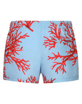 Short swim trunks with coral print - | Dolce & Gabbana